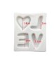 Love l❤ve силиконов молд форма украса декор букви надпис 