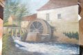 стара картина от 1938г."Старата воденица", снимка 1 - Картини - 26328217
