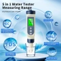 5 в 1 тестер за вода за басейн Цифров дисплей pH TDS EC Соленост Температура, снимка 10