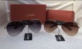 Cartier унисекс мъжки слънчеви очила с кожа и дървени дръжки 3 в 1, снимка 14