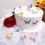 50 бр топери  PVC пеперуди пеперудки украса декорация мъфини  парти торта и др., снимка 1