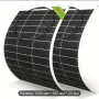 Големи Гъвкави соларни панели 125/250W 12V 18 22V с контролери щипки къмпинг, снимка 1