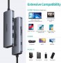 CHOETECH USB Type-C Hub  7в 1, 3xUSB 3.0, 4К HDMI, /TF/SD четец на карти, PD - 100 W, снимка 3