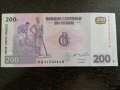 Банкнота - Конго - 200 франка UNC | 2007г., снимка 1 - Нумизматика и бонистика - 27239313