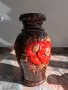 Немска керамична ваза с цветя. Артистична декорация за дома. , снимка 3