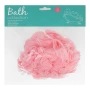 Гъба за баня тип мрежа в розов цвят с дантела- Нова, снимка 2