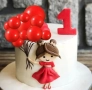 120 броя червени топчета топки на тел от стиропор за декорация на торта , снимка 2