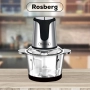 Чопър Rosberg R51111E, 500W, 3л., 2 скорости, стъклена купа, Черен/ Сребрист, снимка 6