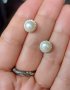 Японски дизайнерски обеци с естествена перла и циркон - проба 925 / Oт "Swan" pearls , снимка 7