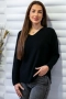 Едноцветен дамски пуловер с V-образно деколте 9431, снимка 4