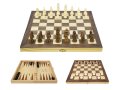 3 в 1 - Шах, дама и табла, Размери 35x35 см, Дървена шахматна дъска, снимка 1 - Шах и табла - 43208805