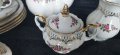Немски, красив сервиз "Златна дантела с рози", снимка 14