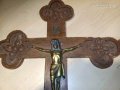 Стар кръст разпятие Христово,голям,тежък кръст от божи гроб,донесен преди 50,Исус Христос, снимка 4