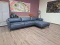 Тъмно сив ъглов кожен диван "Odelle", снимка 3