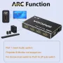 5 входа - 1 изход HDMI ARC превключвател, 4K@60Hz eARC автоматичен HDMI 2.0 сплитер с дистанционно, снимка 3