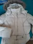 Яке бяло дамско дълго, с качулка с кожа гарнитура-М размер, снимка 3