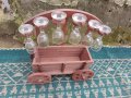 Комплект каруца с чаши, снимка 1 - Антикварни и старинни предмети - 43659087