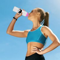 2 бр. лека спортна бутилка за вода 750 ml, черно и розово, снимка 7 - Спортна екипировка - 43341342
