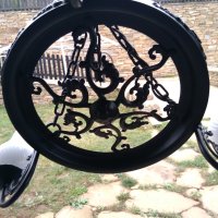 Ретро полилея абажур ковано желязо , снимка 8 - Лампи за таван - 42960541
