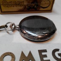 Джобен часовник OMEGA - сребро,ниело ОМЕГА, снимка 12 - Джобни - 16453348