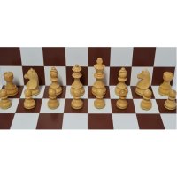 Шах фигури Staunton 6 дизайн тип Абанос  Изработени от чемшир - бели и черни, снимка 3 - Шах и табла - 37591266