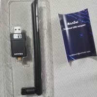 Maxuni ултраскоростен USB безжичен Wifi адаптер за компютър, снимка 10 - Кабели и адаптери - 43341829