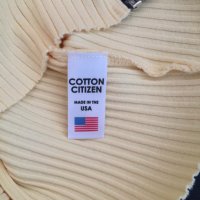 Нов Оригинален Cotton Citizen Къс Потник Жълт Размер XS, снимка 7 - Потници - 32741689