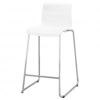 Стилен бар стол Ikea GLENN бял/хром НОВИ-Цена до изчепване, снимка 6 - Столове - 39640629