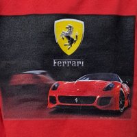 Нова детска ватирана блуза с дълъг ръкав и дигитален печат Ferrari, снимка 2 - Детски Блузи и туники - 38861420