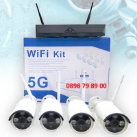 Комплект безжично WIFI видеонаблюдение 4 камери 5G WIFI KIT NVR Onvif, снимка 3 - Комплекти за видеонаблюдение - 28834081