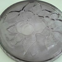 антикварна чиния стъклено плато поднос, снимка 5 - Антикварни и старинни предмети - 26685088