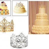 Корона Тиара метална за украса декор на торта парти , снимка 1 - Други - 27713898