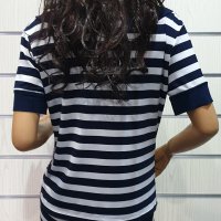 Нова дамска моряшка блуза с къс ръкав, широко райе, снимка 14 - Тениски - 27999734