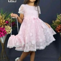 Официална рокля, бледо розово , снимка 1 - Детски рокли и поли - 40667326