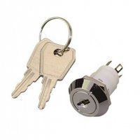 Ключ ротационен 3pin с 2 положения и ключалка 250V 1A Ф16mm, снимка 1 - Друга електроника - 32574428