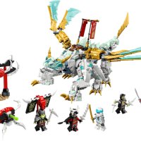 НОВО ЛЕГО 71786 Нинджаго Леденият дракон на Зейн LEGO 71786  Zane's Ice Dragon Creature, снимка 2 - Конструктори - 42970431