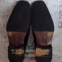 Продавам мъжки обувки черна естествена кожа номер 46, стелка 30 см, като нови, марка, снимка 8 - Ежедневни обувки - 42753467