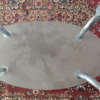 Стъклена маса с метални крака за хол или трапезария, снимка 4 - Маси - 39287044