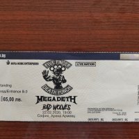 Колекционерски билет от концерта на MEGADETH, FIVE FINGER DEATH PUNCH, BAD WOLVES , снимка 2 - Билети за концерти - 33180643