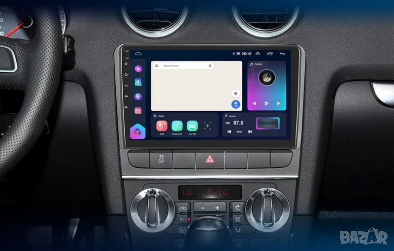 9” 2-DIN мултимедия с Android 13 за Audi A3, снимка 1