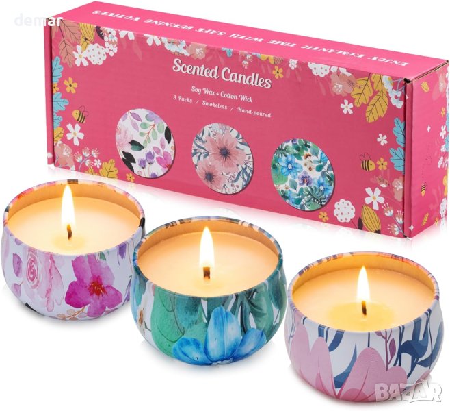 AIMASI Комплект от 3 ароматизирани свещи, подарък за жени , снимка 1