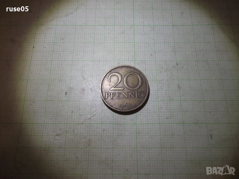 Монета "20 PFENNIG - 1969 г.", снимка 1
