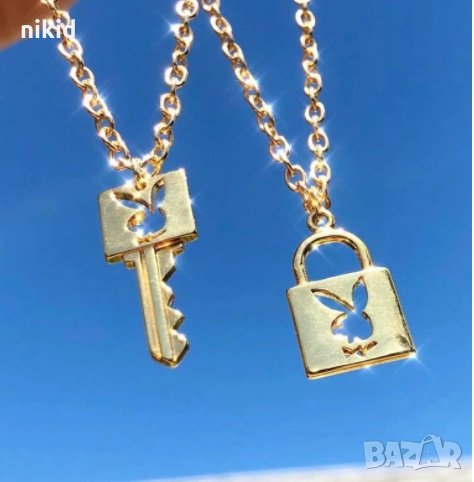 playboy Плейбой златисто колие синджир с висулка заек зайче катинар ключ , снимка 1