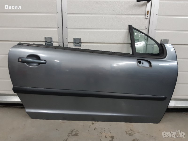 Предна дясна врата ГОЛА ТЪМНО СИВ МЕТАЛИК  Peugeot 207 cc Cabriolet 1.6 16V 120к.с Пежо 207 Кабрио 1, снимка 1