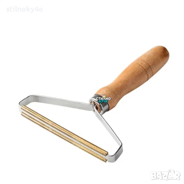 Дървена четка за премахване на косми от мебели и дрехи Четка за премахване на коми от куче/коте , снимка 1