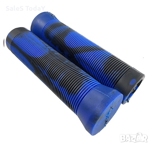 Дръжки за велосипед, Вело ръкохватки, син комплект, снимка 1