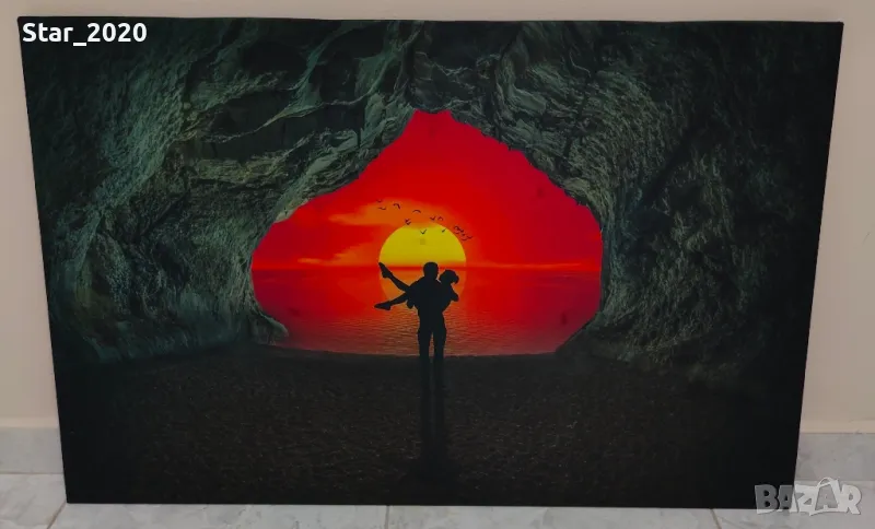 Светеща картина с LED осветление - Романтика , снимка 1
