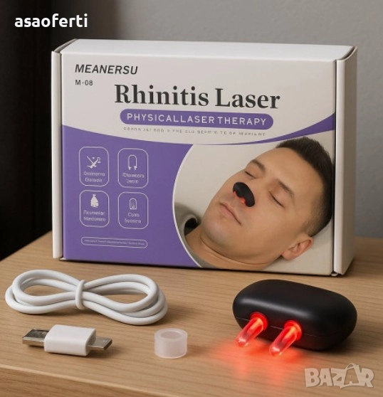 👃 Лазерна Терапия за Ринит/Синузит MEANERSU M06 – Облекчава Алергии и Запушен Нос, снимка 1
