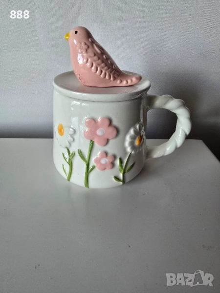 чаша с птичка , снимка 1