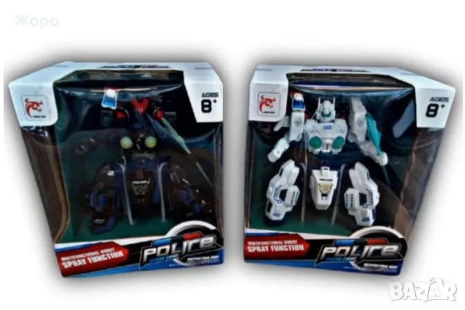 РОБОТ ТРАНСФОРМЪР ПОЛИЦАЙ 2В1 ЗВУК И СВЕТЛИНА С ДИСТАНЦИОННО УПРАВЛЕНИЕ 132435, снимка 1